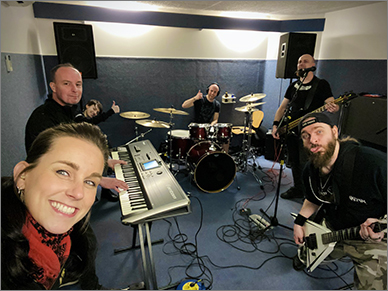 Nox Aeterna rehearsing in the studio